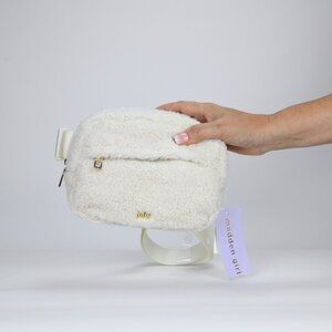 Madden Girl Wrens Sherpa Fanny Pack Bag - Cream